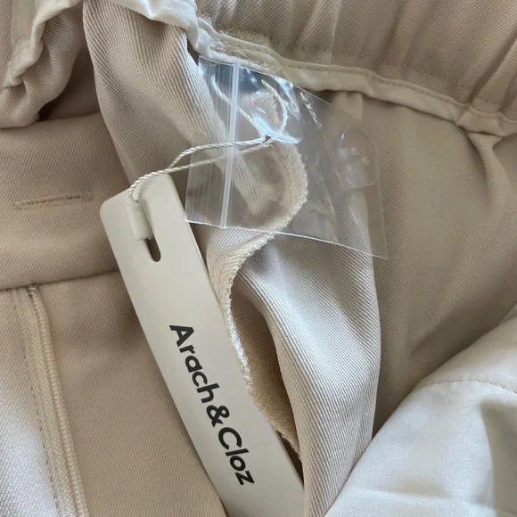 NWT High-Waist Wide Leg Cream Trousers - Picture 7 of 7